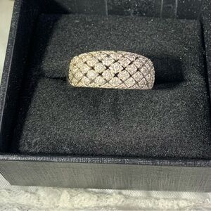 Vintage Sterling Silver CZ Size 11 Women's Ring